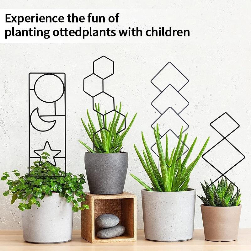 Green Plant Climbing Support Frame Iron Fixing Rods Stand Garden Flower Potted Plant Support Bracket Plant Accessories