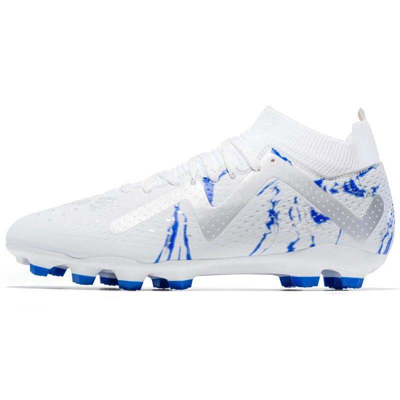 Professional Soccer Shoes Men Anti-slip Lace-up Long Sports Shoes Men Grass Wear-resistant Ultra-light Football Boots Men