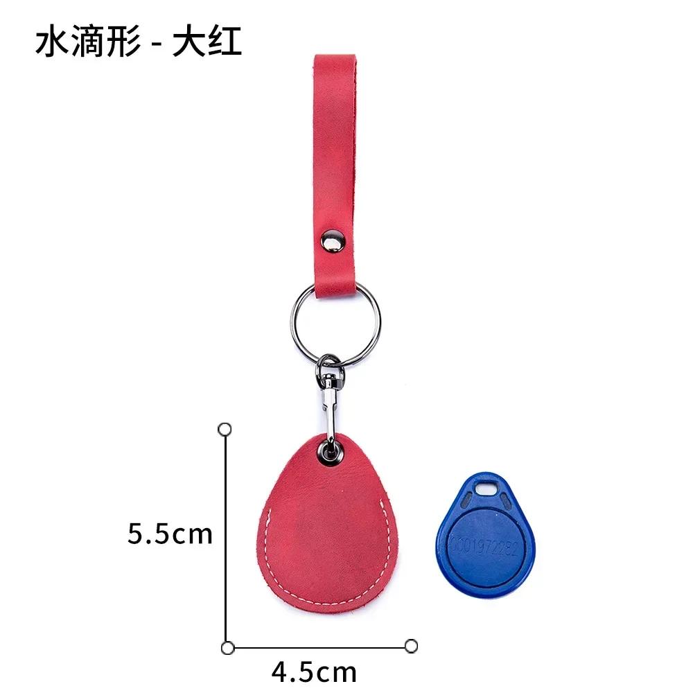 Genuine Leather Key Holder Bank Card Pocket Mini Bus Card Key Pouch Slim Housekeeper Key Access Card Protecter Cover