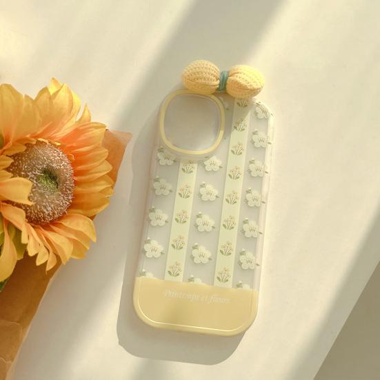 Phone Case With Bow Iphone14/Pro/Pro Flexible Refreshing Phone Flower Animal Tie Decor For Max/Max(Plus)