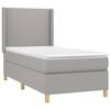 Maison Exclusive - Slatted Bed Base with Mattress Light Grey 90x200 Cm Fabric