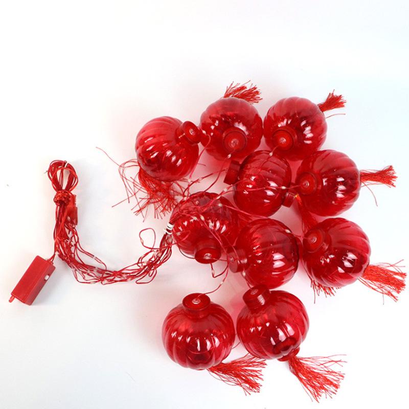 Red Lantern Curtain String Lights for New Year and Spring Festival - Perfect for Bedroom, Shop, Supermarket, Window, Balcony, or Door Decorations
