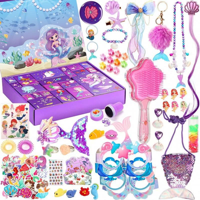 Mermaid Themed Blind Box Puzzle Building Blocks Stress Relief Toy Girls Ages 15-35