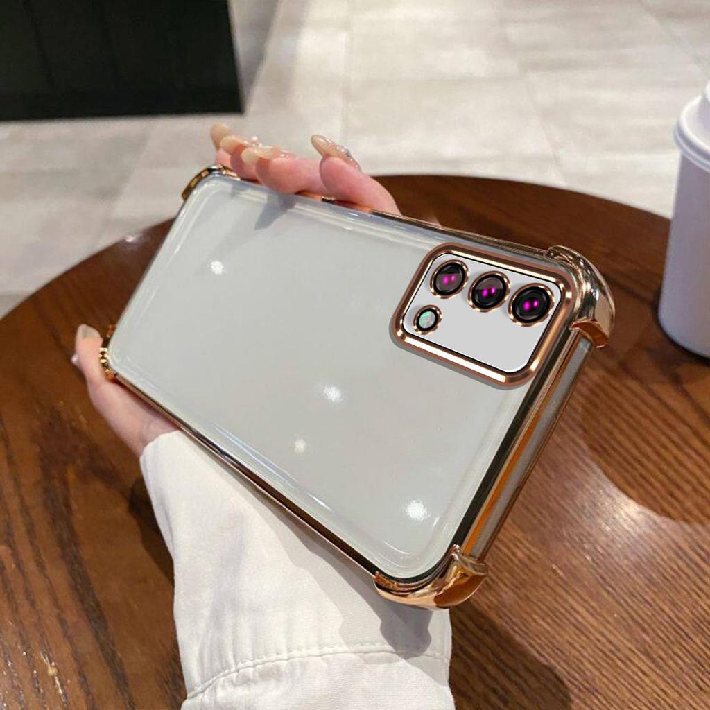 Case for OPPO A95 4G,A74 5G,A54 5G Electroplated Color Border Clear Phone Casing Cover