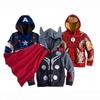 Cartoon Jungen Spiderman Hoodie Jacke Kinder Superhelden Liga Zip Up Sweatshirt Kinder Pullover Warme Sportbekleidung