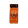Applicable To Samsung Zflip4 Mobile Phone Case F7110 Folding Screen W24flip Bracket Leather Flip5 High-end Hard Case
