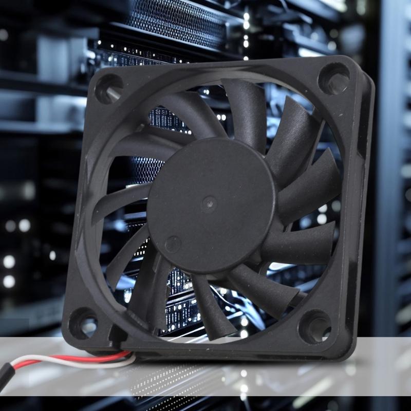 Plastic Double Cooling Fan DC5V 0.2A 60x60x10mm Brushless Fan For Networking Devices And 3D Printers Quiet Design