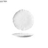 Pure White Flower Shape Ceramic Shallow Plate Steak Salad Plate Dessert Dish Sashimi Plate Molecular Cuisine Creative Tableware