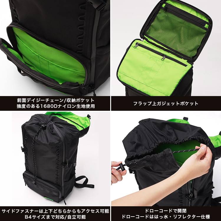 KiU Multifunctional Flap Backpack, Waterproof and Water-Repellent, Large Capacity, Laptop Bag, Carry-On Compatible, Perfect for Commuting, School,