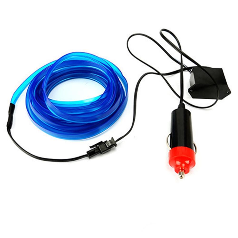 5M Flexible Neon Light Car EL Wire Rope Tube LED Strip Waterproof Party Decor Lamp With 12V Controller