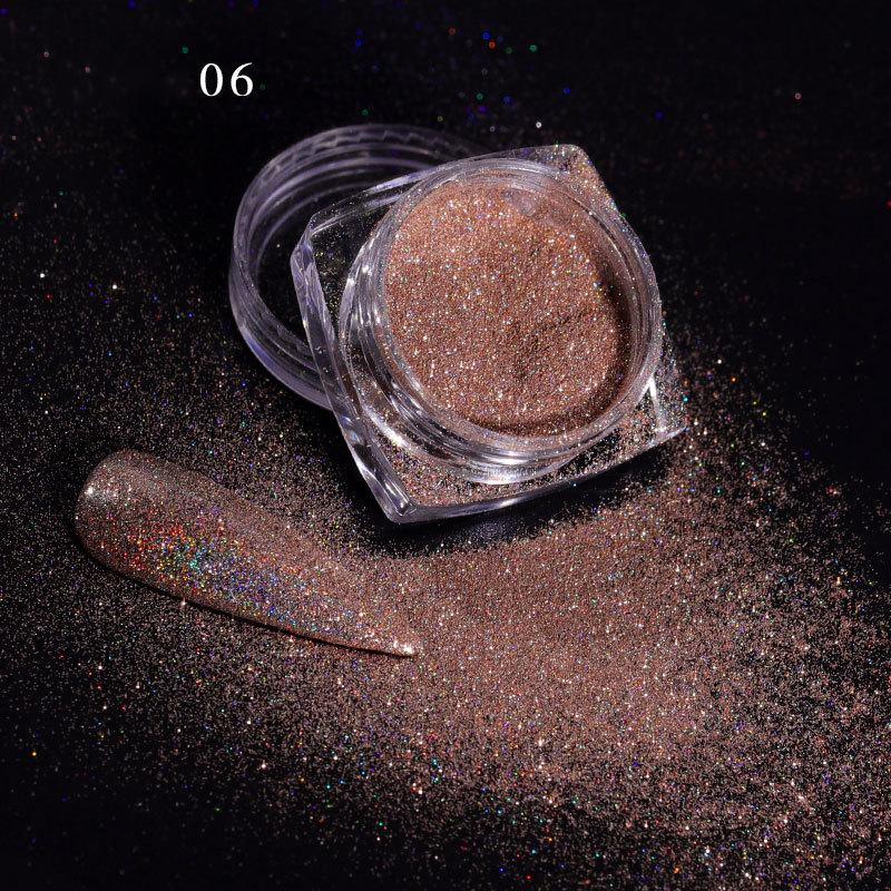Laser Mirror Nail Glitter Powder Metal Dust Nails UV Gel Polish Pigment Gold Silver Nail Art Decorations Accessories