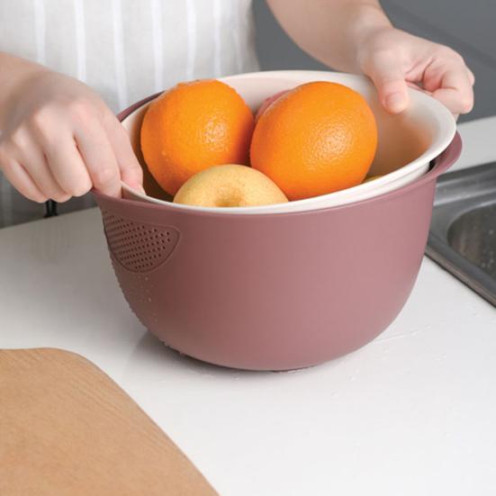 Premium Quick Drainage Widely Use PP Convenient Use Kitchen Colander for Home Rice Strainer Bowl