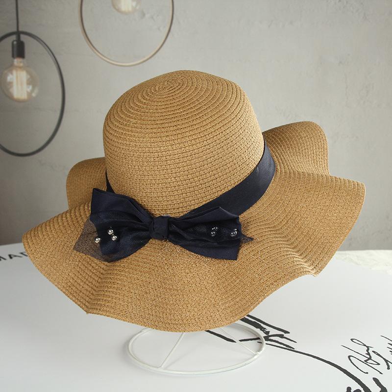 

Versatile Hat Style Straw Woven Sweet Pearlwomens Sunshade Fisherman Hatscaps хакі