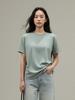 Korean Style Round Neck Short Sleeve Women's T-shirt - Spring 2026 New Arrival, Solid Color Base Top.