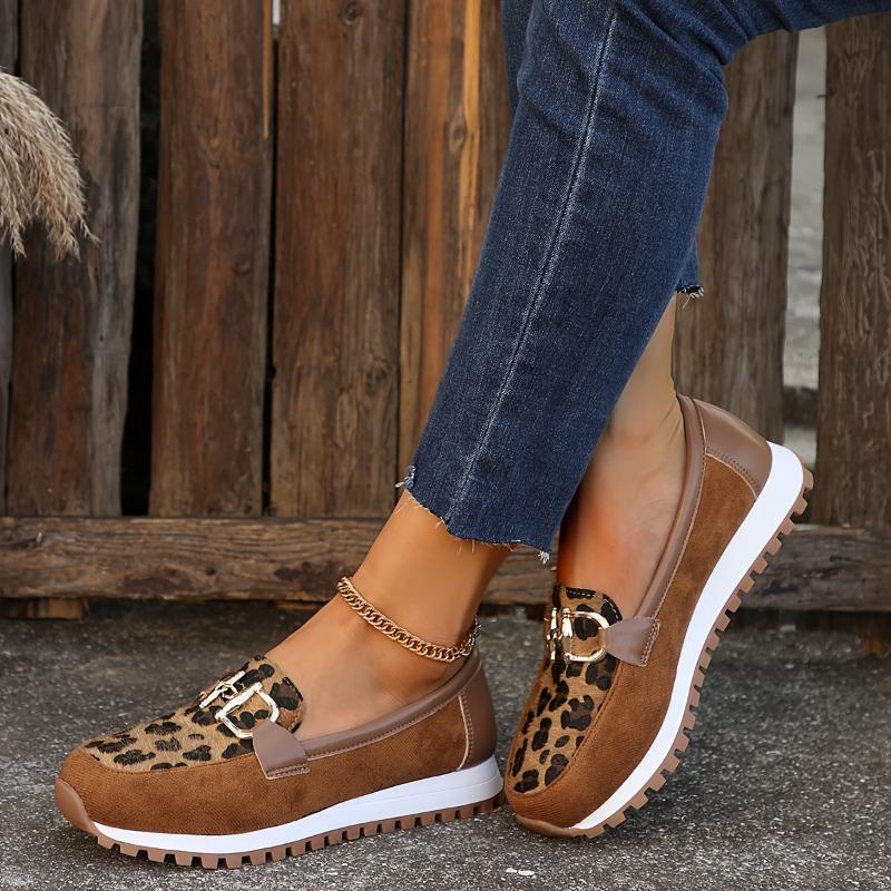 Big Size Women's Shoes 2025 Summer New Metal Buckle Big Size Flat Bottom Casual Cloth Single Shoes