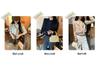 Women's Two-Piece Set: Korean-Style Navy Collar Shawl & Knit Sweater for Autumn/Winter