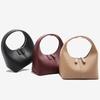 Elegant Pu Leather Handbag Zipper Small Bag All-match Crescent Bag  Travel