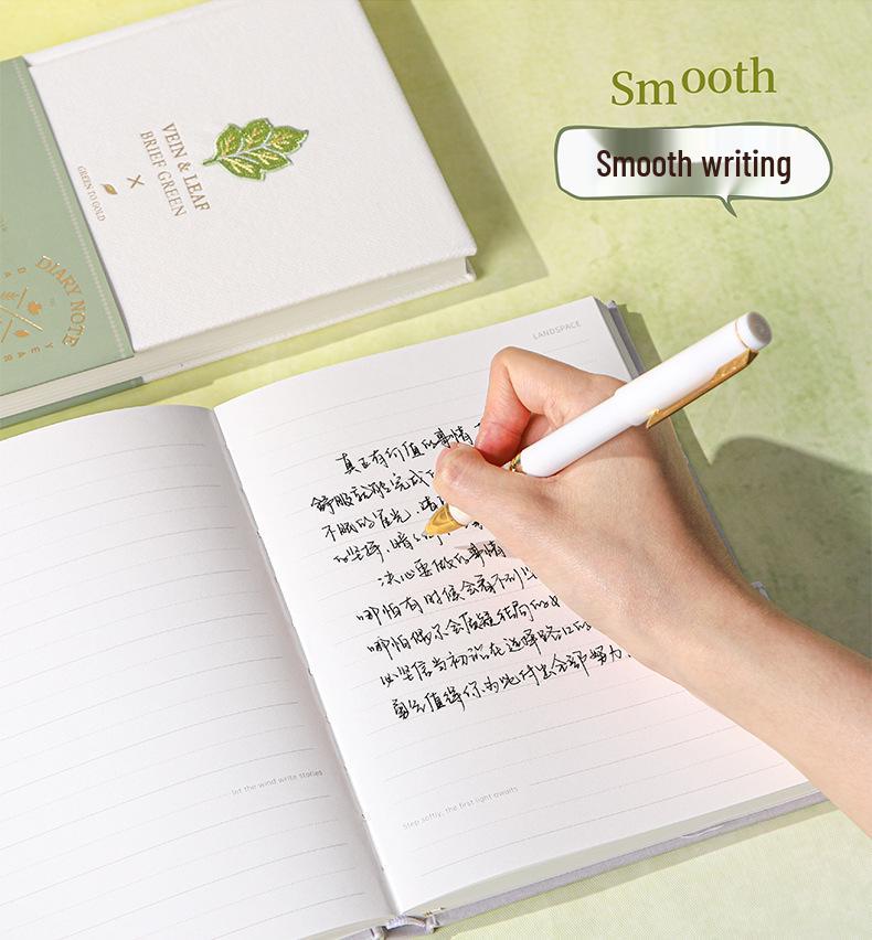 Leaf Pattern Hardcover Embroidery Notebook: Student Diary & Office Planner