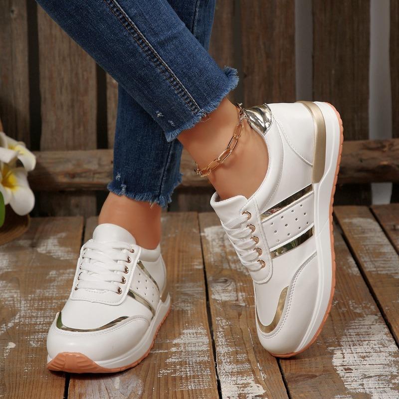 Autumn New Lace-up Breathable Sneakers Women's Plus Size 2025 Comfortable Low-Top Shoes