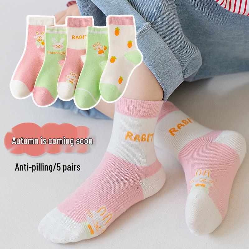Children's Cartoon Mid-Calf Socks - Multiple Styles, For Boys, Girls, and Babies, Perfect for Autumn/Winter Sports and Students