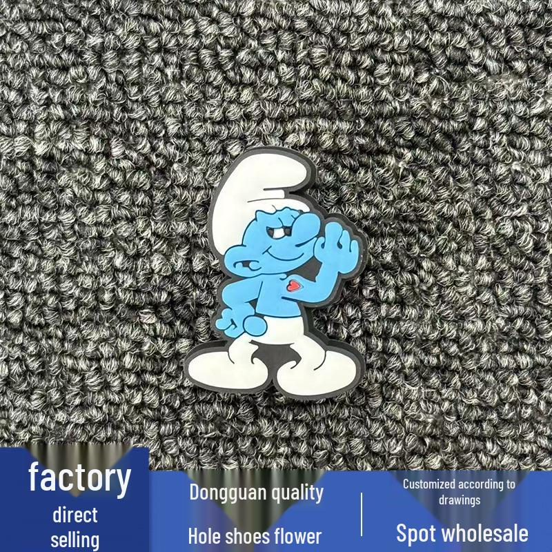 Smurf Style PVC Shoe Flower Buckle Decoration