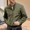 Herren Casual Arbeitsjacke Langarm Reißverschluss Vorne Leichte Utility Jacke mit Rippbündchen an Ärmeln und Bund für Tägliches Pendeln und Outdoor-Aktivitäten