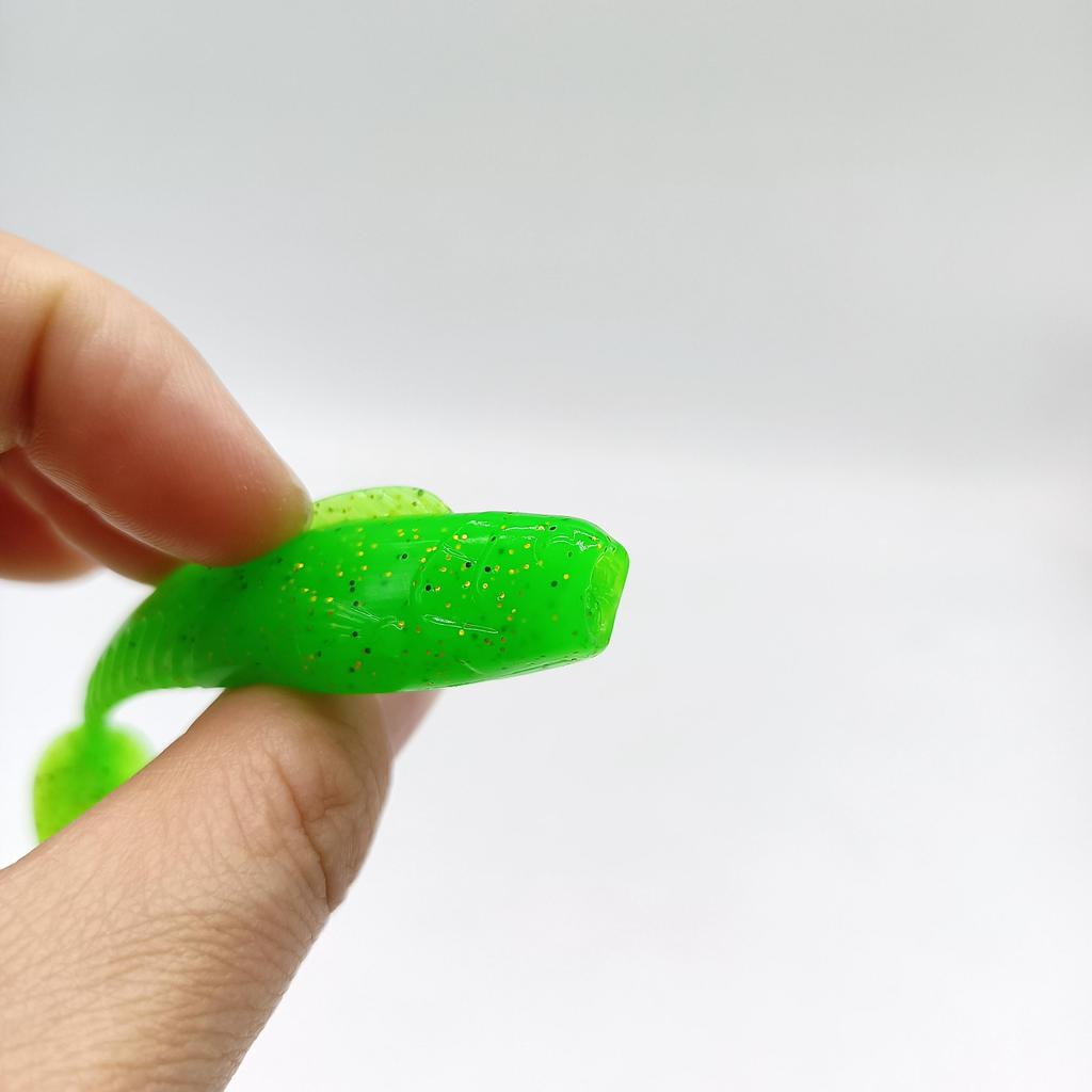 DUODUOYU 6PCS New TPE T-Tail Soft Fishing Lure 4.2g/76mm Jigging Wobblers Tackle Bass Pike Artificial Silicone Swimbait Tackle