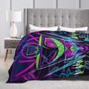 VOX H-Hazbin Hotel Alastor Game Blanket  Super Warm Throw Blanket for Living Room Decorative Graphic Bedspread Sofa Bed Cover