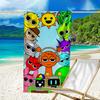 proof beach towel with a Sprunki7 pattern - soft,absorbent,quick-drying,machine washable - perfect for swimming,camping,bathing