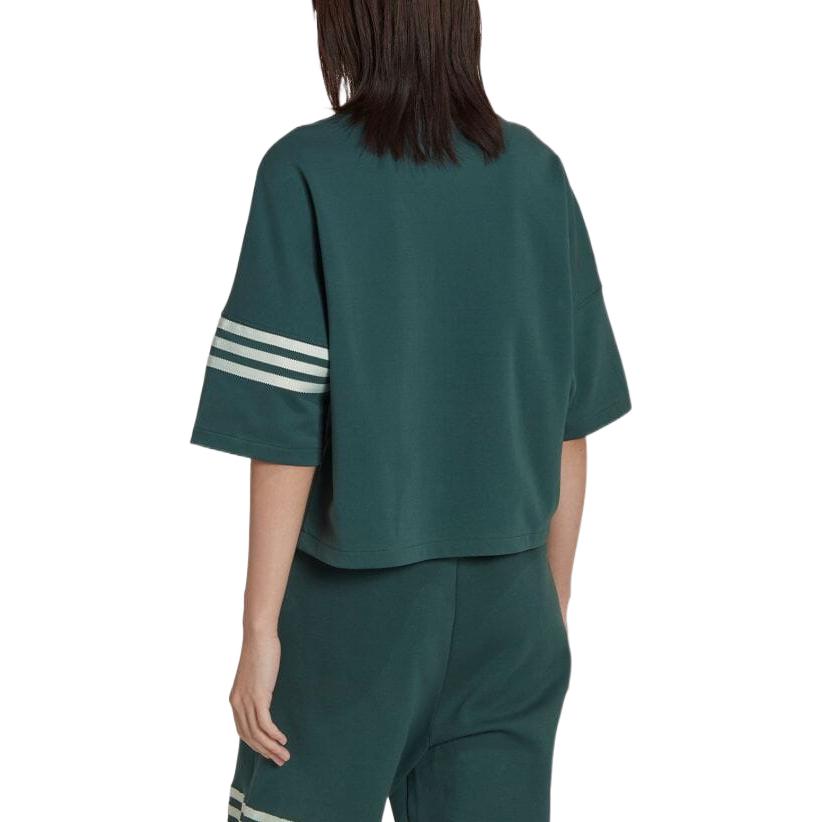 Adidas Drop Shoulder Sleeve T Shirt Women's Green HS6774