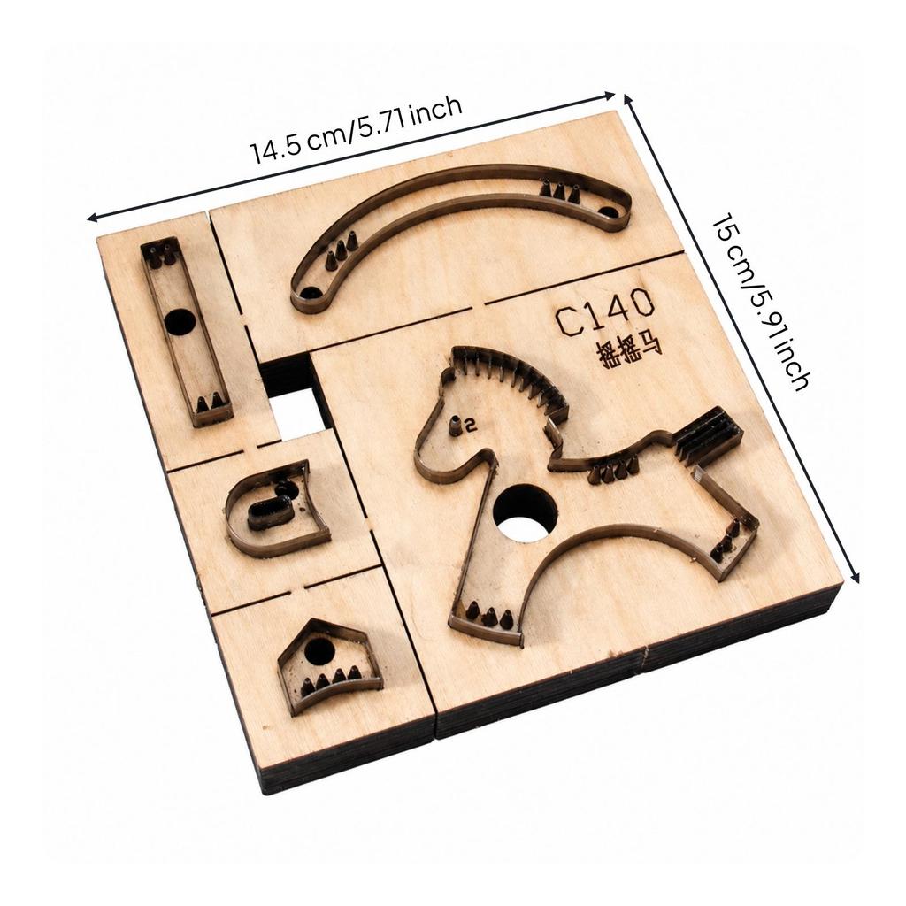 Rocking Horse Cutting Die | Sturdy, Shape Die, for Handmade Keychains