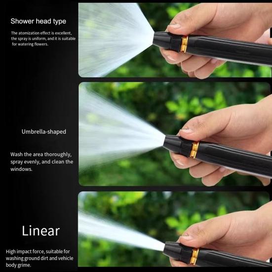 Adjustable Hose Nozzle High-Pressure Garden Hose Sprayer Booster Nozzle Rust-Proof for Car Wash