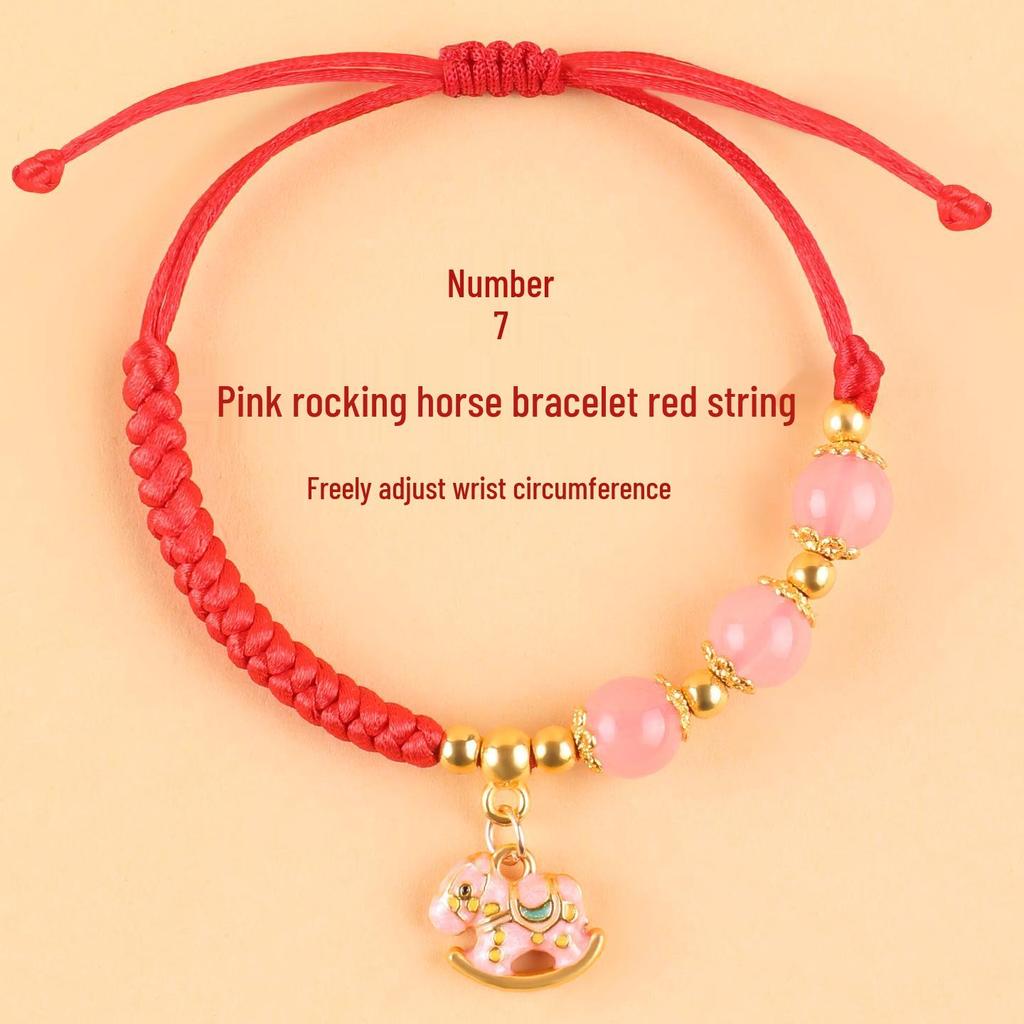 Rotes gewebtes Seilarmband für Männer & Frauen – Glücksbringer zum Jahr des Pferdes