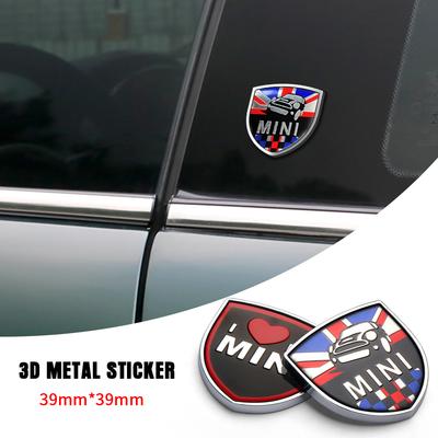 3D Metal Car Styling Shield Badge Emblem Sticker Decor Auto Accessories For MINI Cooper JCW WORKS R55 R56 F55 F56 R57 R58 R59