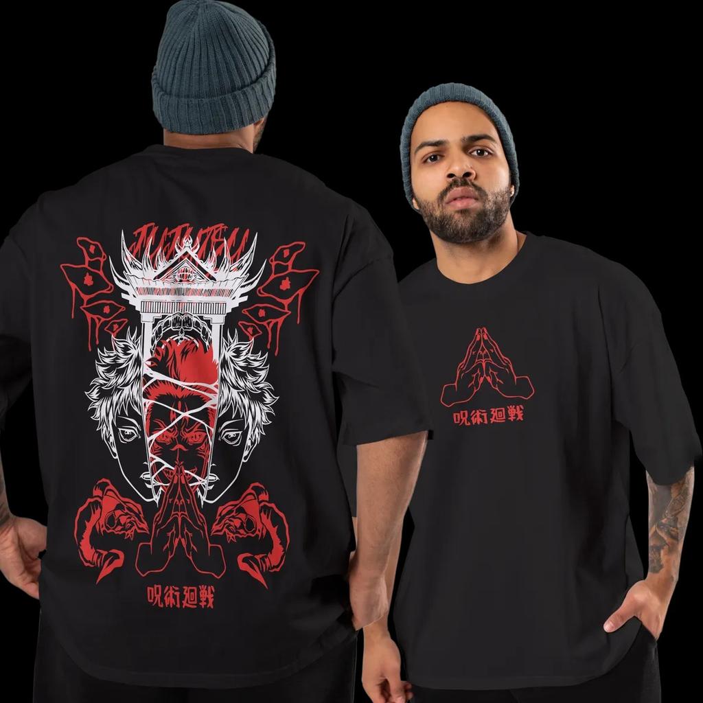 Jujutsu Kaisen Sukuna Tričko Pánské Letní Anime Ryomen Sukuna Grafické Tričko Japonská Manga Streetwear Krátký Rukáv Oversized Top