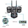 Triple-Screen 360° Wireless Solar Surveillance Camera with Tri-Lens Integration.