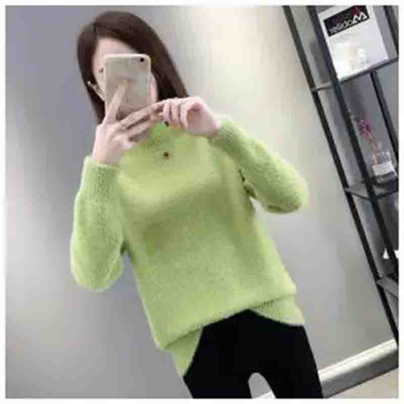 Mink Velvet Sweater for Women Loose Casual Thickened Hedging Bottoming Sweater In Autumn and Winter
