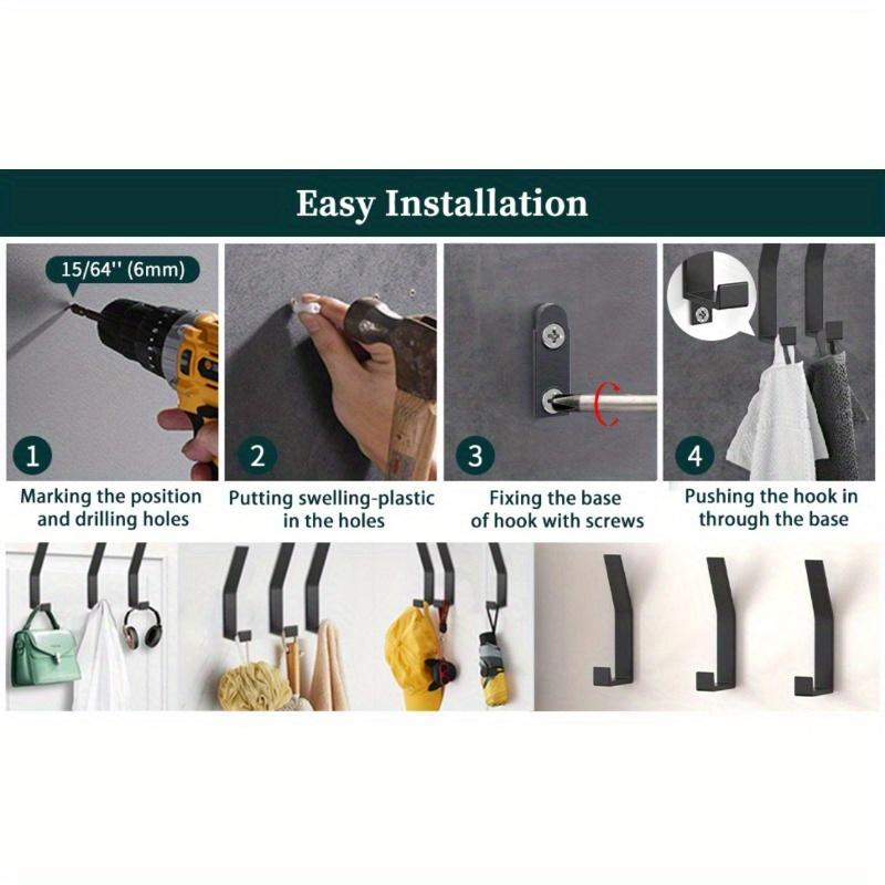 6шт крючок с прочным клеем для стены кухни и ванной комнаты прочный несущий пробойник — фото 4