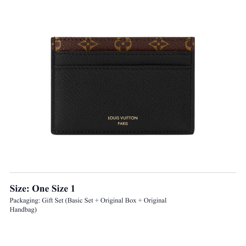 LOUIS VUITTON Low Key Calfskin Card Holder Men's Black M26815