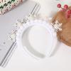Glittering Rhinestones Snowflake Headband for Women and Girls White Headwear Hair Accessory for Christmas and Winter Fun