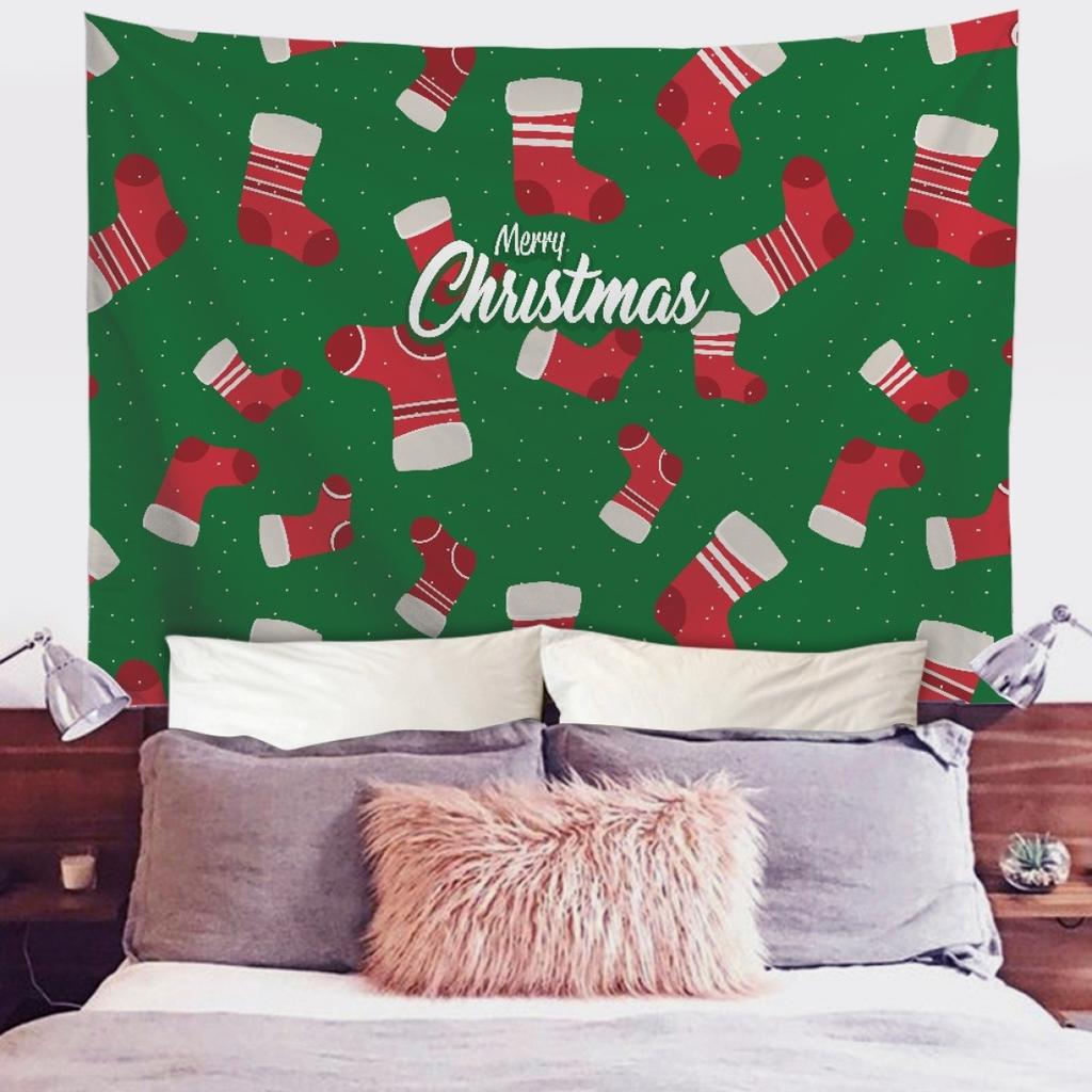 Amazon Weihnachts-Wandteppich Schlafzimmer Weihnachts-Hintergrundtuch Wandteppich Hängestoff Strandtuch