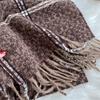 Autumn And Winter Imitation Cashmere Scarf Women'S Warm And Thickened Outer Shawl Student Plaid Simple Scarf