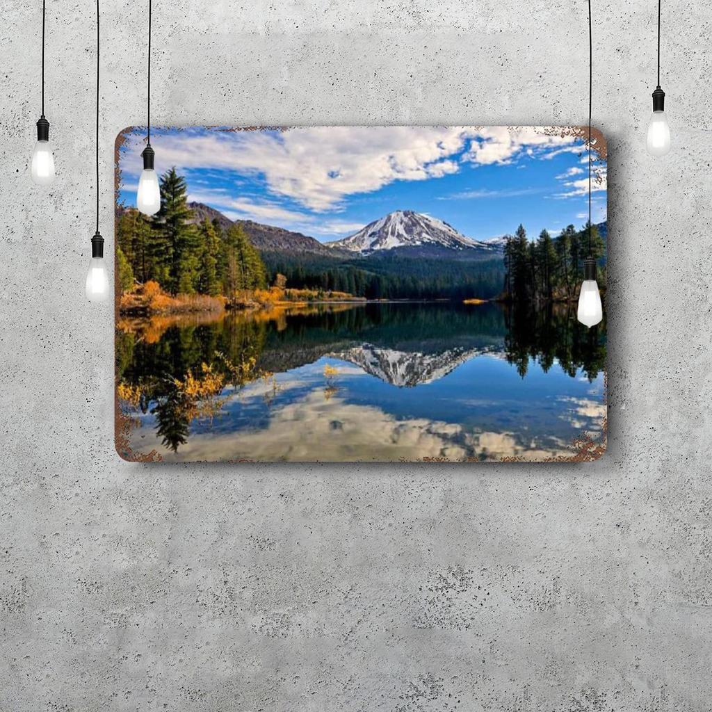Lassen National Park Retro Vintage Tin Sign Poster Decorative Plaque Metal Plate Wall Decor