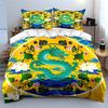 Asian Dragon Art Set - Home Decor Soft Comfortable Duvet Cover Bedding Set Included 1*Duvet Cover & 2*Pillowcases Gift