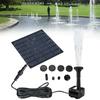 Solar Fountain Powered Garden Pond Water Feature Pump Kit Panel Pump Submersible