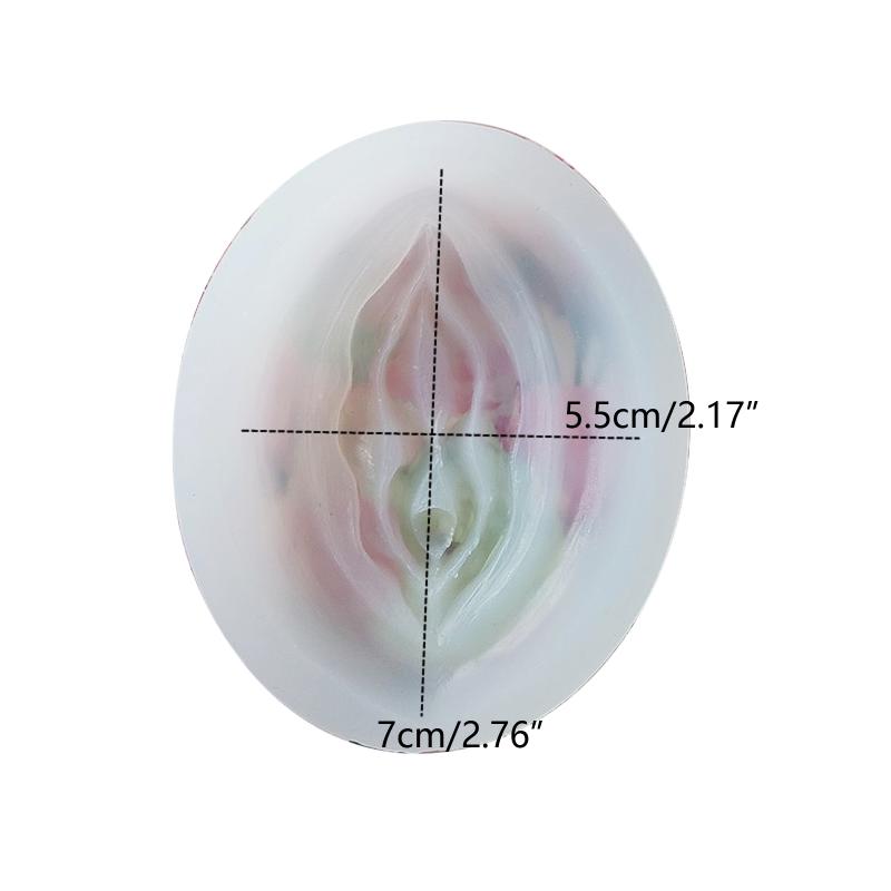 Novelty Women Genital Shape Candy Mold Silicone Mould Tray DIY Mould Tray for Soap Candles Cake Decor Crafts White