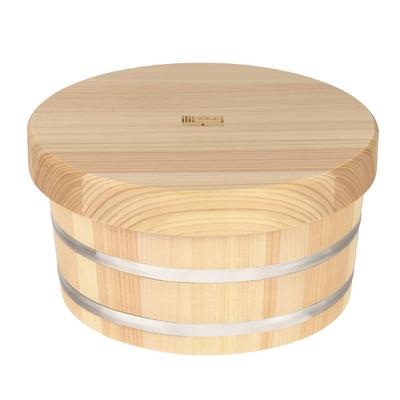 Ohitsu japonés 2 tazas Hinoki Diámetro x Hinoki Hinoki [Hinoki] Cuerpo Sawara, Tapa 19,7 10,7 cm [Sawara de madera]