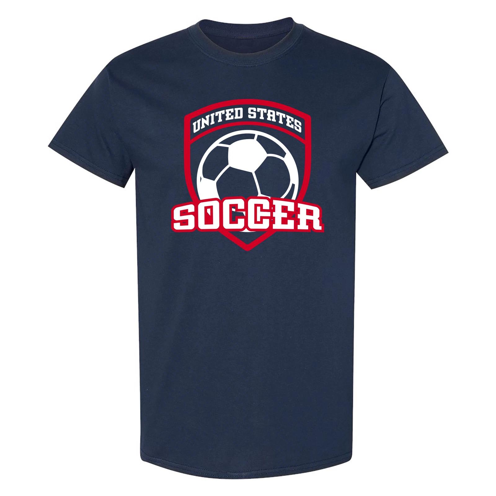 United States Football - Soccer Sports T Shirt - Navy 4XL