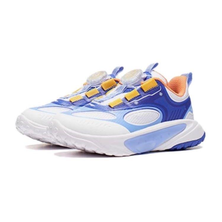 Li Ning Comfortable Versatile Non-Slip Low-Top Kids Running Shoes Kids Sneakers White Blue YKNT114-5
