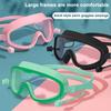 Swimming Goggles Large Frame Swimming Goggles Large Frame Hd Wide-Angle Anti-Fog Uv Protection Child Swimming Goggles No Leakage